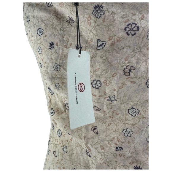 Adriano Goldschmied (AG) Pink Floral Gia Asymmetrical Hem Slip Dress Size XS NWT - Picture 8 of 8
